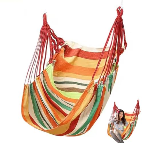Silla de hamaca grande para exteriores y espacios interiores de tejido grueso 2