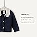 Amazon Essentials x Sofia Grainge Unisex Toddlers' Peter Pan Collar Sweater Jacket, Navy, 2T