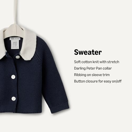 Image of Amazon Essentials x Sofia Grainge Unisex Toddlers and Babies' Peter Pan Collar Sweater Jacket