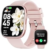 Smartwatch da donna con chiamata Bluetooth, 1.83'' HD Smartwatch per 100+ modalità sportive, frequenza cardiaca, sonno, SpO2, IP68 impermeabile fitness tracker per iOS Android (rosa)