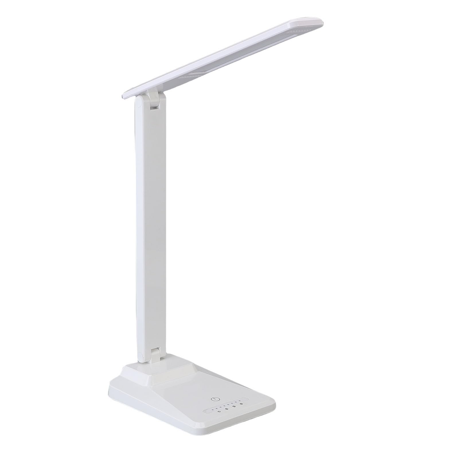 Lampada da Scrivania a LED Ricaricabile Lampada per la Cura degli Occhi Dimmerabile a Batteria Senza Fili con Controllo Tattile per Studio, Camera da Letto, Ufficio Domestico, Materiale ABS