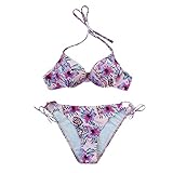 Estilo De Diseño: Conjunto De Bikini Bandeau Bandeau Para Mujer Push-Up Traje De Baño Elegante Brasileño Ropa De Playa Traje De Baño Moda Sexy Bikini Traje De Baño Material Cómodo, Adecuado Para Una Variedad De Ocasiones, Elegante Y A La Moda Te Hacen Más Atractivo Correas De Ajustables Y Sujetador Push-up Acolchado, Brindan El Máximo Apoyo . Espalda Con Cordones. Corte Triangular Tradicional, Menos Cobertura, Tu Silueta.