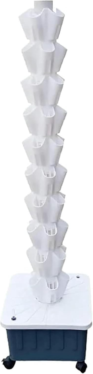 Hydroponics Tower, Hydroponic Growing System, Aeroponics Grow Kit ICS Planting System, forFruits and Vegetables with Hydrating Pump, Adapter, Seeding Bed,Net Pots/1pc