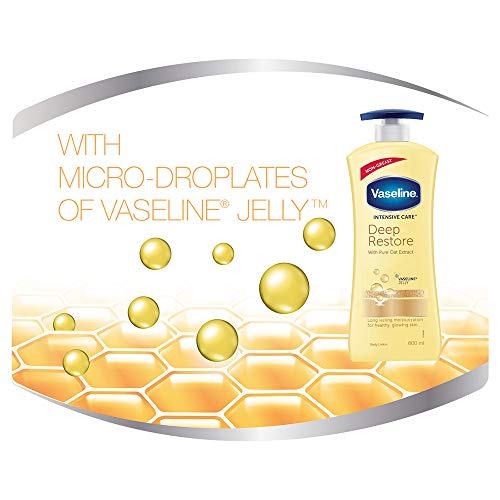 Vaseline Non Greasy, Long Lasting Moisturisation Intensive Care Deep Moisture Body Lotion For Healthy, Glowing Skin for Dry skin- 600 ml