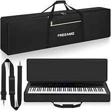【Perfect Fit】Designed with precision, this gig bag offers a perfect fit for standard 88-key keyboards (L 138cm x W 17cm x H 33cm). The generous 10mm thick interior cotton padding cushions your instrument snugly, preventing scratches, shifts, and dama...