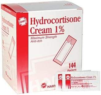 HART HealthHydrocortisone Cream 1%, Maximum Strength Anti-itch, 144 Packets, 1/32 oz (0.9m) Each