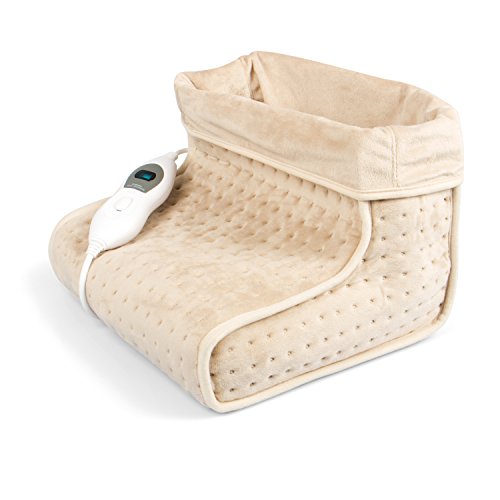 Preisvergleich Produktbild Vidabelle Fußwärmer in beige mit 3 Temperaturstufen, Abschaltautomatik, maschinenwaschbar, Füße aufwärmen mit dem Wärmeschuh