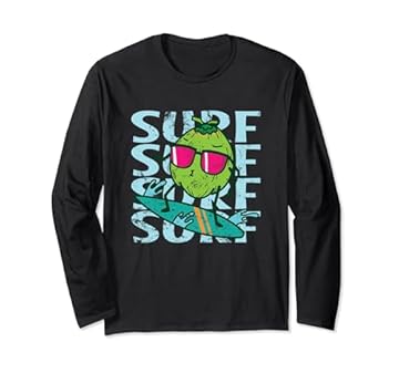 Surf Surf Surf Coconut Palm esotico Maglia a Manica
