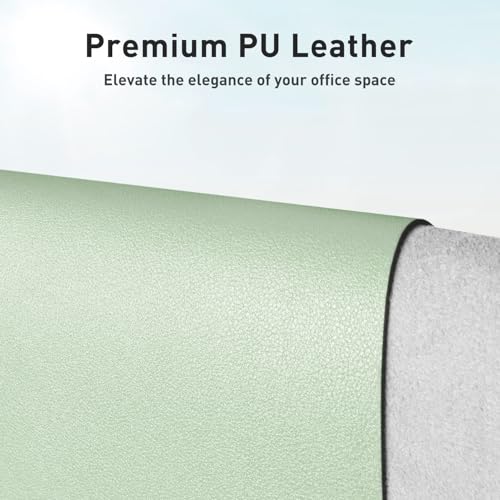 Image of Aothia Large PU Leather Desk Pad Protector - Non-Slip Mouse Pad & Writing Mat for Office /Home, Waterproof, Easy to Clean (23.6 inch x 13.7 inch, Aqua)