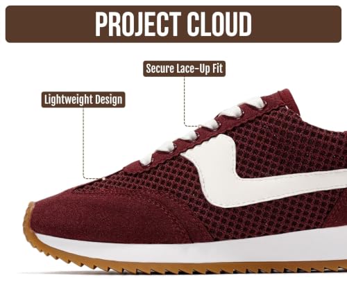 Image of Project Cloud Fashion Sneakers for Women 2026 - Lightweight Lace-Up Shoes for Women with Memory Foam Insoles - Trendy Womens Shoes - Non-Slip, Comfortable Womens Sneakers (Madison)