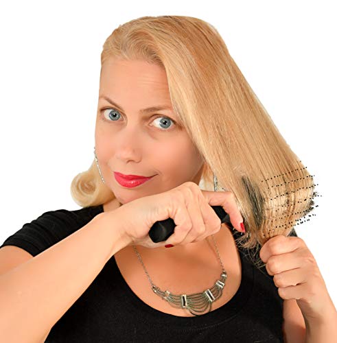 Home-X Round Hairbrush Diversion Safe, Hidden Storage Hiding Place, Hide Money, Jewelry, Valuables-Removable Lid-Black #TOP1