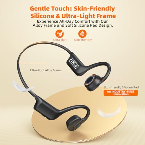 Casque conduction osseuse Bluetooth sport IPX7 imperméable pour course et vélo