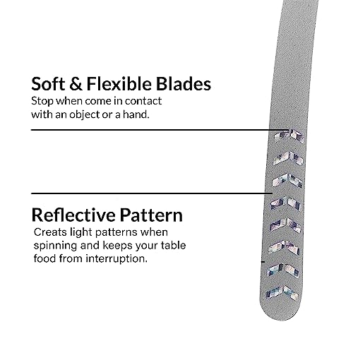 Hut MY002 Fly Fan For Table,Portable Fan For Outdoor Indoor,Restaurant Patio Fly Fan,Battery Usb Fan,Silver(4 Pack) thumb #2