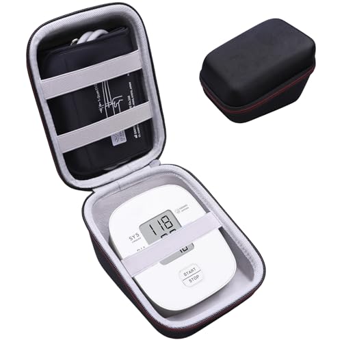 LTGEM Case Compatible with OMRON Bronze BP5100 / BP5000 / 5 Series BP742N / BP7200 Blood Pressure Monitor, Black+Gray(Case Only)