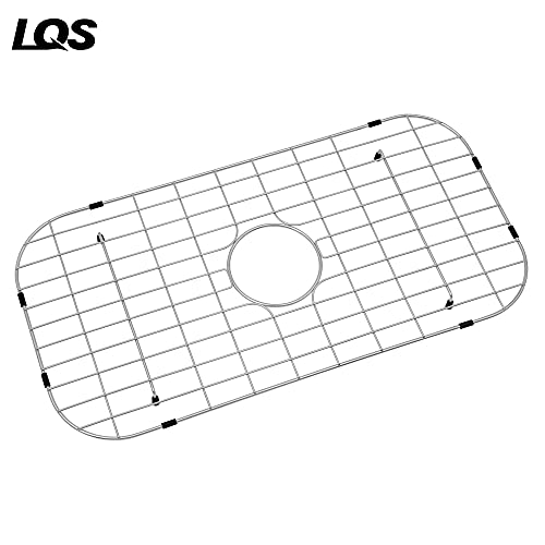 Lqs Kitchen Sink Grid And Sink Protector, Kitchen Sink Grate 26" X 13 3/8" With Center Drain Hole For Single Sink Bowl, Sink Protectors For Kitchen Sink, Stainless Steel Sink Grid #TOP1