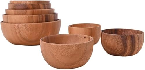 Terraafluxx Acacia Wooden Salad Bowl, Natural Wood Serving Bowl for