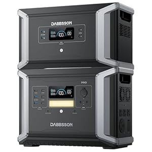Dabbsson Power Station DBS 1400Pro with 1x DBS2100B Expansion Battery,3532Wh 2400W Rated, 80% Charged in 32 Minutes, NEMA TT-30R Outlet,100W USB-C,1200W Solar Input,Solar Generator for Home Backup