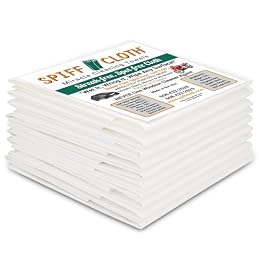 Spiff Cloth Miracle Cleaning Towels (10-Pack), Streakfree Cloths for Multi-Purpose Cleaning, Chemical Free, 16" x 16" Reusable and Washable