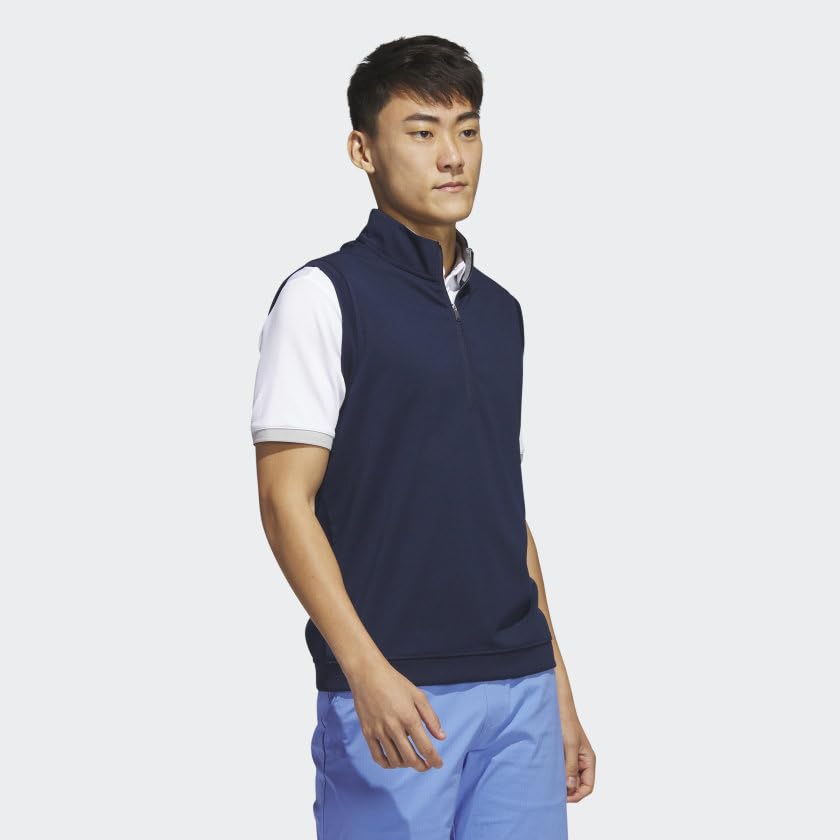adidas Men's Elevated Quarter Zip Pullover Golf Vest4