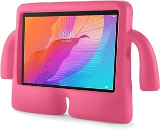 حافظة مضادة للصدمات، طبقة سيليكون شديدة التحمل لحماية الاطفال من السقوط لجالاكسي A9+S9 Fe-شاومي باد6/باد 5-11 شاومي ريدمي باد اس اي، اسود (بينك)