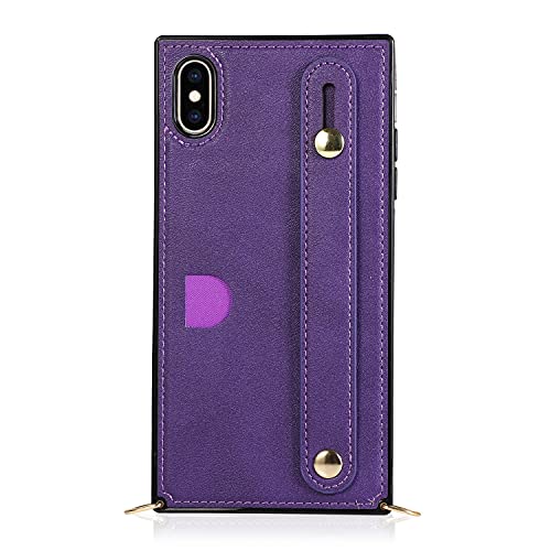 Coque iPhone X avec porte-carte et kickstand support pour visionnage mains libres