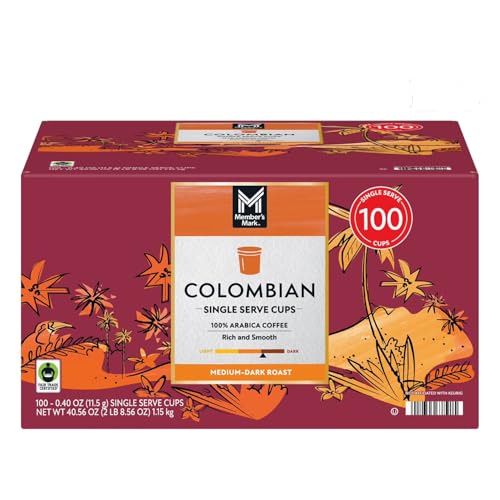 Member Mark Colombian Supremo Medium-Dark Roast Coffee Pods, 100 ct.