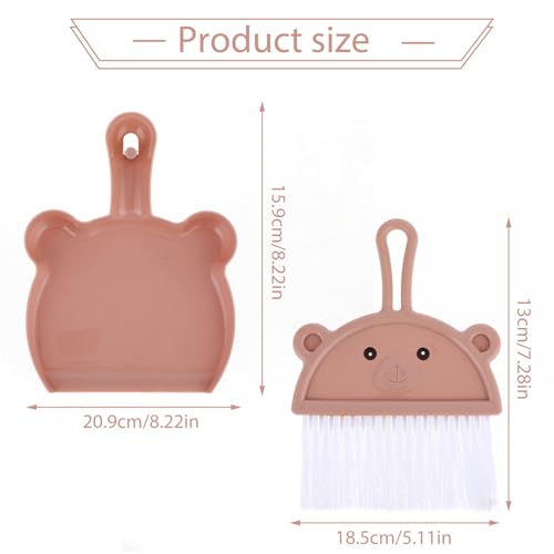 Amabro Kleines Besen und Kehrschaufel Reinigungsset, Kehrblech und Handfeger Schaufel und Besen Set mistschaufel mit weichen Borsten für Tischplatten Esstisch Krümelkehrer – Bild 8