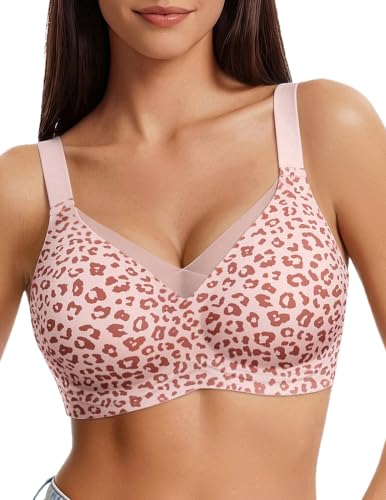 Image of Avidlove Womens Seamless Bras V Mesh Comfort Bralette Everyday T-Shirt Bra | wireless comfort with jelly lift; soft breathable; seamless back smooth; widded straps and side wings; full coverage