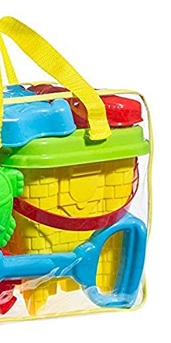 image for FoxPrint Beach Sand Toy Set Models & Molds, Bucket, Shovels, Rakes, Pu
