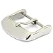 Watch Bands Straps Replacement Buckle Wellfit Watch Watchband Clasp - Choice of Color and Size - Vacuum PVD Finish (18mm, Stainless Steel)