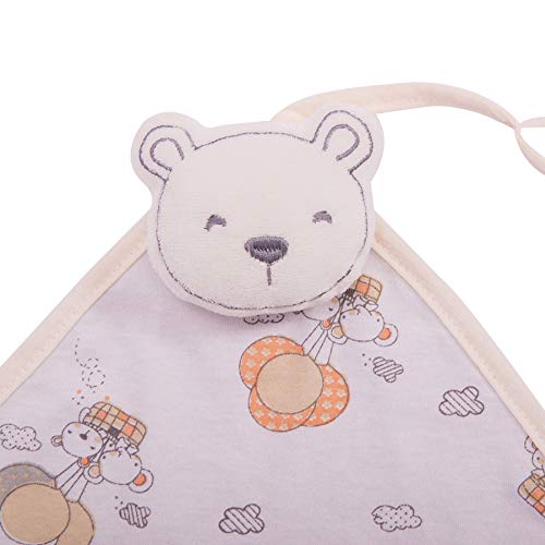 Cheirinho Papi Malhas Com Prendedor de Chupeta Estampado para Bebê 35cm X 35cm Contém 01 Um