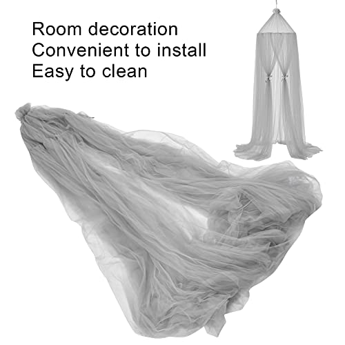 Dosel para cama de diseño princesa con red protectora de cúpula suspendida para niñas 8