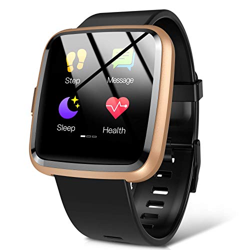 Hommie Montre Connectée Femme Homme Smartwatch Sport Etanche IP67 Bracelet Connecté Cardiofréquencemètre Podomètre Fitness Tracker dActivité Tensiomètre Oxymètre pour Android iPhone Samsung Huawei