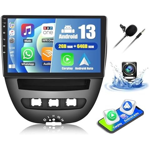 CAMECHO Android 13 Car Stereo with Sat Nav Cover
