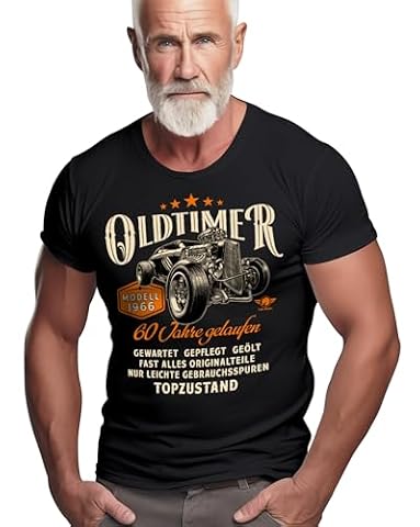 Męski T-shirt dla mężczyzn na 60. urodziny: Oldtimer model 1966-60 lat biegał w doskonałym stanie, Oldtimer 1963, 3XL