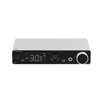 Topping L70 Full Balanced NFCA Headphone Amplifier, 7500mWx2 HiFi Headphone Amp, 4-Pin XLR/4.4mm Balanced/6.35mm SE Earphone Jack/Line Output XLR/TRS/RCA Input Home Audio Preamplifier Silver