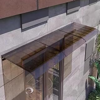Outdoor Terrassenüberdachung - Transparente Polycarbonat-Abdeckung für Haustür UV- & Regenschutz Strapazierfähige Outdoor-Markise für Veranda Wetterfeste Fensterflügel