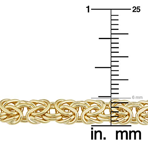Solid 14k Yellow Gold Filled 6 mm Byzantine Necklace for Men and Women (18 or 20 inch)4
