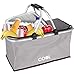 Vilde Picknickkorb Thermokorb Thermotasche Einkaufstasche faltbar mit thermischen Eigenschaften Isoliertasche grau 35l