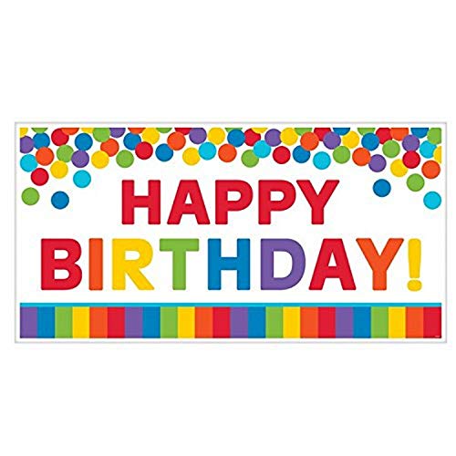 Preisvergleich Produktbild amscan 120170 Partyschild B-Day, Rainbow