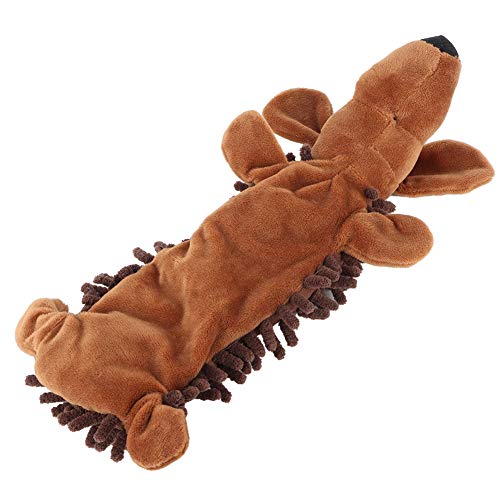 Juguete de peluche con sonido para perros pequeño marrón miniatura 6