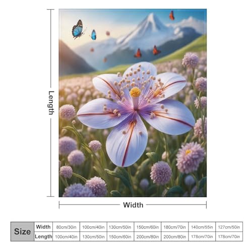 Couverture 3D fleurs douce pour éliminer les frissons du soir facilement - 6