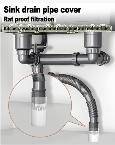 Image of Anti-Rat Drain Cover Mesh - Rust-Resistant Stainless Steel Wire Drain Strainer | Universal Pipe Guard for Bathroom, Kitchen & Outdoor | Prevents Clogs, Insects & Rodent Entry | Universal Fit (95-110mm / 3.5-4.5 inch)