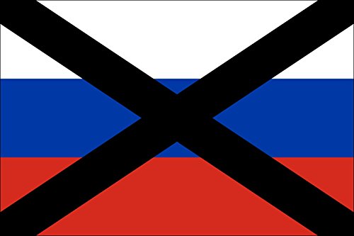 Drapeau russe avec croix noire imprimé grand format pour mât extérieur - 2