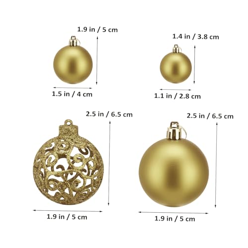 Mini Boules de Noël Creuses Plaquées Or pour Sapin et Décorations de Fêtes
