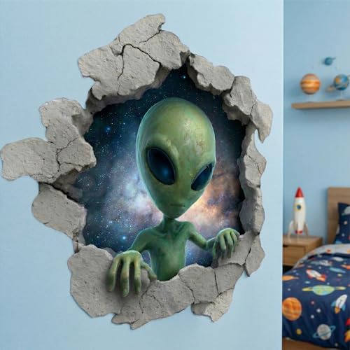 Vinilo Decorativo Alien 3D Diseño Extraterrestre 30x30 cm miniatura 4