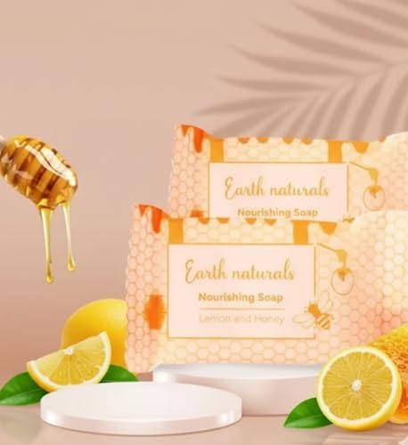 Image of Earth Naturals 20gm (Pack-25) Hotel Toiletries Nourishing Handmade Soap 20 Gm | Cream & Honey | Hospital Toiletry Kits | Hotel Amenities | Guest Room Toiletries