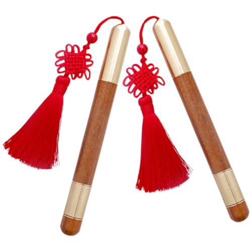 Bolígrafos de Gel COHEALI Nudo Chino Madera y Latón 2 pcs