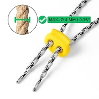 Kordel Stopper, 2-Loch, 10 Stück, in Gelb, für bis Ø 4 mm Kordeln, Band Klemme Jacke, Bekleidung, Rucksack, Gummikordel Stopper, Schnellverschluss Schnürsenkel, Schnur Rutsche, Tanka Kordelstopper – Ansicht 5