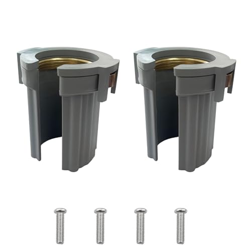 ZCLGOOD 2PCS Kitchen Faucet Fixing Nut ABS Plastic Lock Nut Anti Loosening Fastener Tool for Bathroom Threaded Pipe 32mm OD Gray